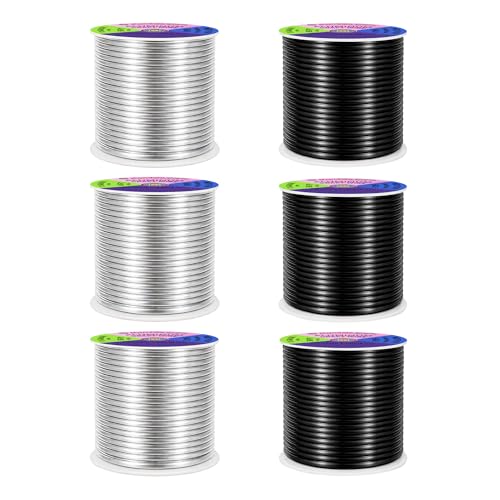 Image of Mandala Crafts 13 Gauge Silver Tone Black Anodized Aluminum Craft Wire | 300 FT, Colored, Flexible, Bendable for Bonsai Armature Sculpting Wire Wrapping Jewelry Making, Weather & Tarnish Resistant