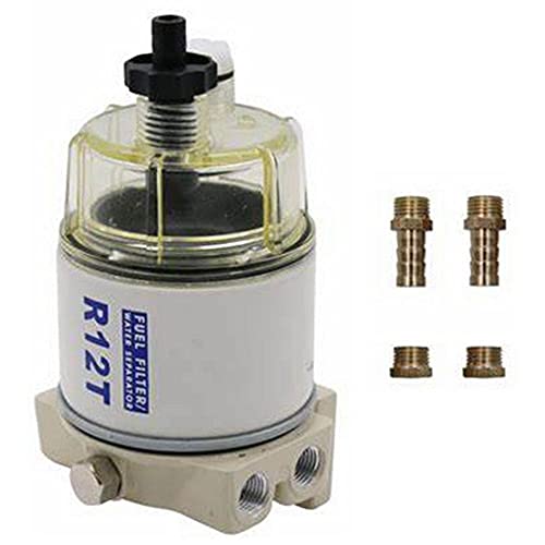 Filtro de agua Filtro de combustible R12T rotaci�n del barco combustible marino separador de agua con separador de agua del filtro separador Accesorios Kit de repuesto para la lancha de carreras