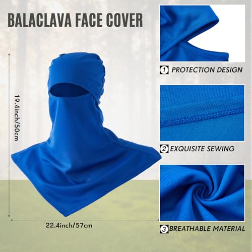 Image of SATINIOR 3 Piece Balaclava Face Cover Sun Protection Neck Cover Summer Balaclava for Men Women Outdoor Sports UV Protector