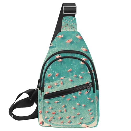Mochila cruzada Beach Shark multicolor de talla única con correa ajustable unisex
