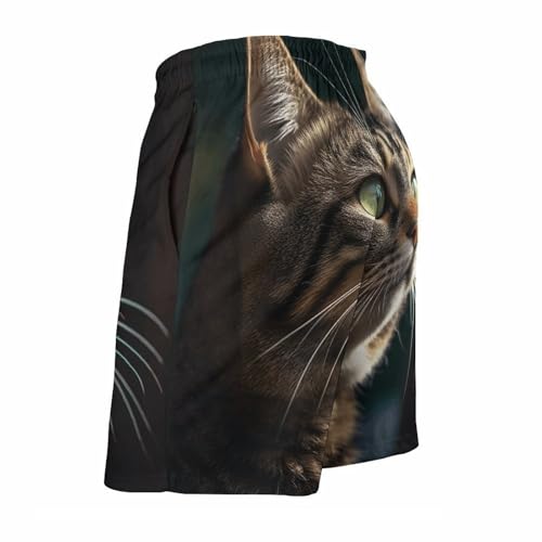 Tabby Cat Pictures Mens Swim Trunks Quick Dry Swim Shorts with Mesh Lining Funny Board Shorts Bathing Suits4