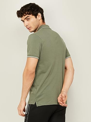 Image of Kappa Men Cotton Regular Fit Solid T Shirt