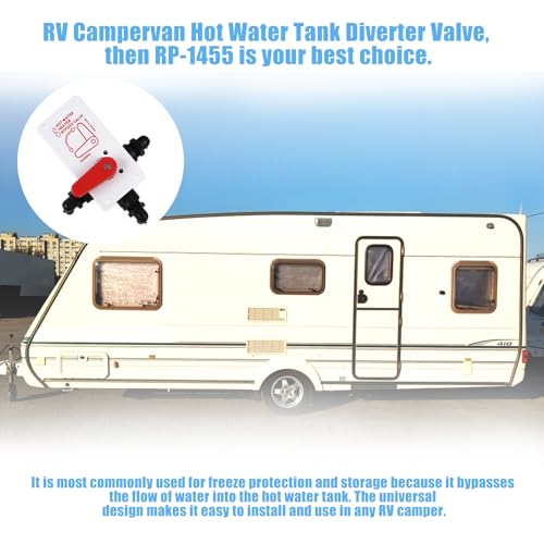 Image of RV Hot Water Tank Diverter Valve RP 1455, replaces PN 94228, Bypass Directional Valve, 1 /2-inch Pex Connections, Similar To RV Hot Water Tank Diverter Valve PN 94228