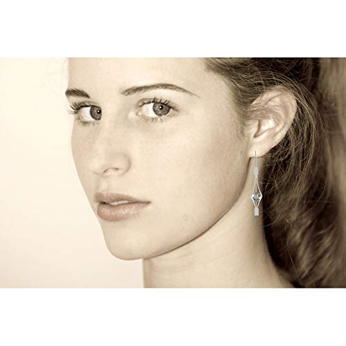 Boucles d'oreilles lanterne en argent 925 et cristal pour le quotidien - 4