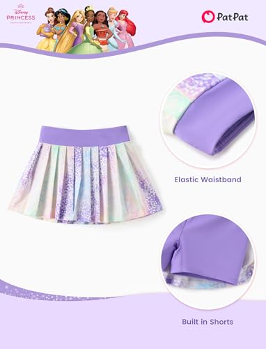 Image of Disney Minnie Frozen Stitch Princess Toddler Girls' Tennis Skirt Sets Kids Athletic Camisole Top & Skort 2 Piece Outfit 2-9Y