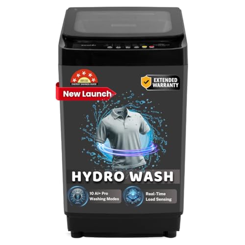 Image of ionstar 7.5 KG 5 Star Fully Automatic Top Loading Washing Machine | 10 Ai+ Washing Programs | Heavy Duty | Dual Action Magic Filter | Deep Clean | Soft Closing| Powerful Copper Motor | 75HYDRO-G6BG-N1
