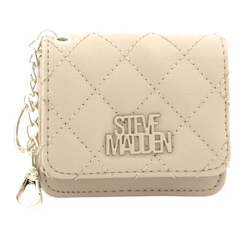 Steve Madden Bwren Flap Wallet with Keyring (Tapioca)