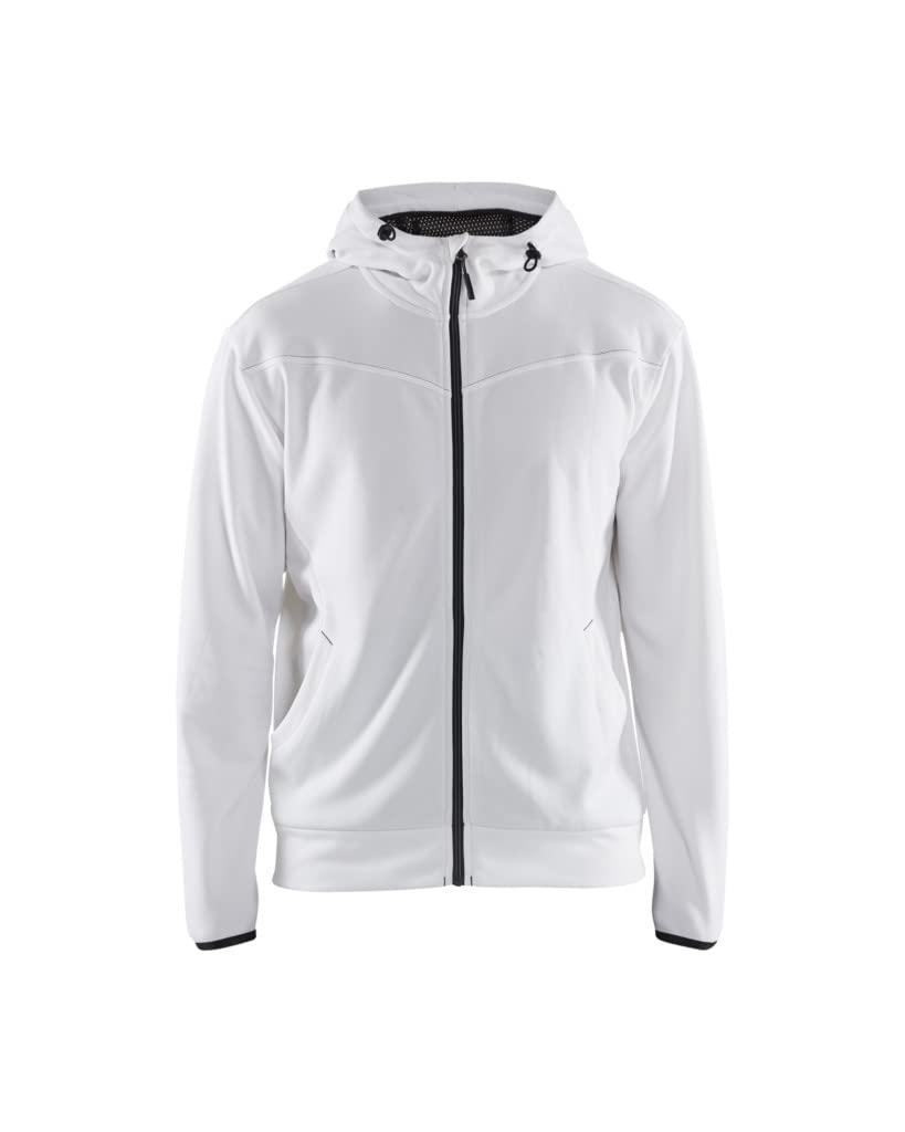 Blaklader 336325261098S Zip Hoodie - White/Dark Grey, Small
