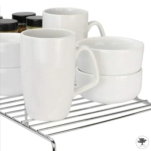 Image of Sulfar Stainless Steel Kitchen Dish Rack Storage Shelves for Kitchen Cabinets Multipurpose Organizer with Anti-Rust Nano Coating (pack of 1)