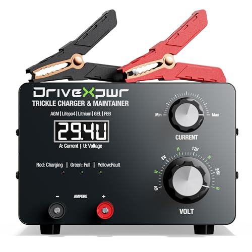 Adjustable Battery Charger 6V 8V 12V 24V,15A Automatic Battery Maintainer,Battery Desulfator Maintainer for Lead-Acid LiFePO4 Lithium,Great Automotive Golf Cart Truck Motorcycle Lawn Mower(X15)