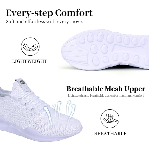 Image of Men's Running Shoes Lightweight Breathable Athletic Sneakers Non Slip Comfortable Walking Tennis Shoes for Gym Workout