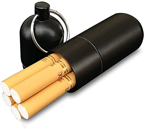 LXFENG Caja de Cigarrillo de Metal portátil Sellado Impermeable Mini Caja de Cigarrillos Puede acomodar 4-5 Regalo Cover