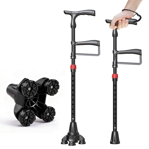 Folding Walking Cane with 360° Assist Handle, Adjustable 26.4