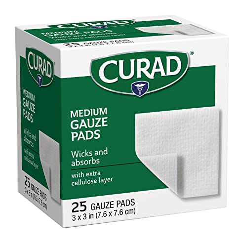 CURAD Sterile Pro-Gauze Pads, no hecho de látex de caucho natural, 3" x 3", paquete de 24 miniatura 5