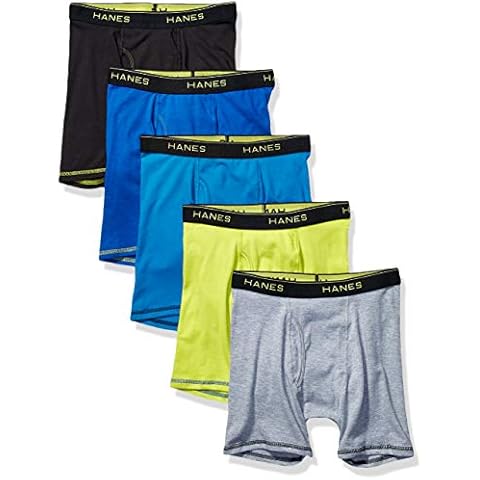 Hanes Boys Cool Comfort Tagless Boxer Briefs, 5-Pack Cover