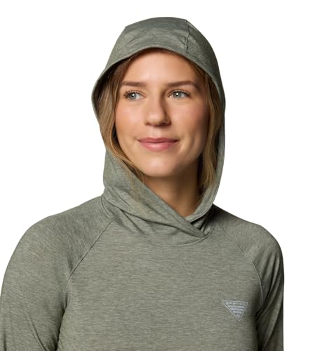 Columbia Women's PFG Uncharted Hoodie, Cypress Heather, XX-Large - image 4