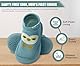 Dookeh Krabbelschuhe Baby, Lauflernschuhe Kinder, rutschfeste Hüttenschuhe Sockenschuhe für Mädchen Junge (6-Grün, EU Schuhgrößensystem, Baby, Alter (von/bis), M, 12 Monate, 18 Monate)