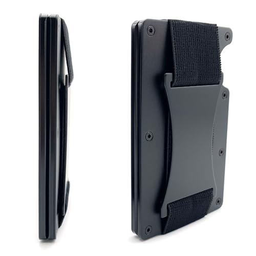 Slim Metal Wallet for Men – RFID Blocking Credit Card Holder, Minimalist Aluminum Wallet, Durable Front Pocket Wallet, Great Gift for Men