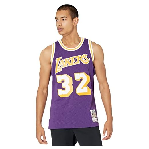 Mitchell & Ness NBA Swingman Road Jersey Lakers 84 Magic Johnson Purple XL