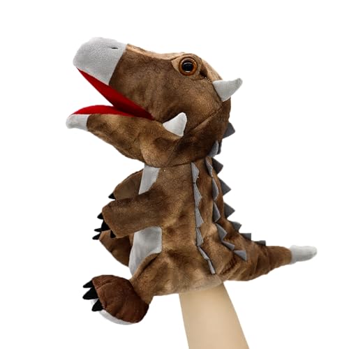 lilizzhoumax Simulation Ankylosaurus Dinosaur Hand Puppet Plush Toy, Stuffed Animal Plush Dinosaur, Cute Role-Playing - Image 4