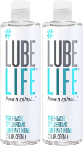 Image of LUBELIFE Water Based Lube - Toy-Safe Personal Lubricant for Men, Women & Couples, Travel Size, Non-Staining, Easy Clean-Up,12 Fl Oz (Pack of 2)