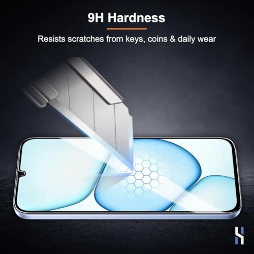 Image of Tempered Glass for Realme C83 (6.7 Inch) Military Grade 9H Screen Guard, Anti-Scratch, Shatterproof, Edge to Edge Full Coverage - Black Border