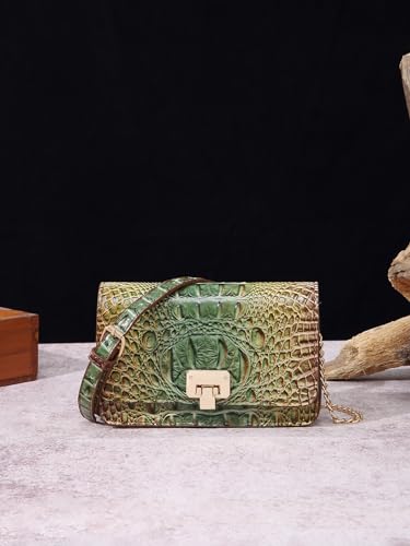 Image of Makcr Joacbv Small Crocodile Crossbody Cell Phone Purse for women Vegan Leather Clutch Wallet with Leather Shoulder Strap | Small
