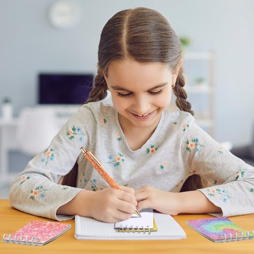 Image of Glenmal 24 Pcs Mini Notepads for Kids Party Favors Mini Tie Dye Note Pads Glitter Colorful Little Pocket Notepads for Girls Gift Classroom Rewards 20 Pages Each (Gradient Color)