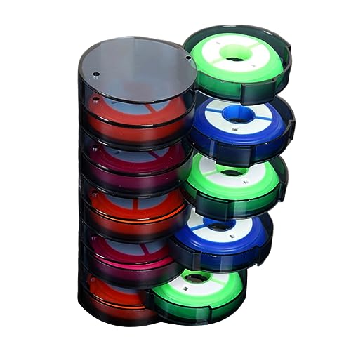 ifundom 10pcs Fishing Line Spools Box Silicone Bobbins Multi-Purpose Reel for Fishing Holder Size l Color