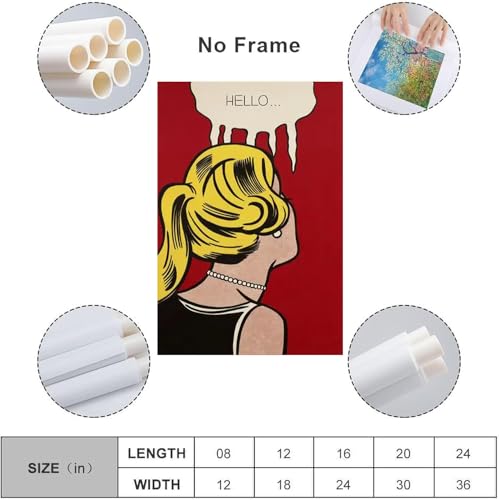 Affiche de Roy Lichtenstein en tableau sur toile sans cadre 60x80cm - 2
