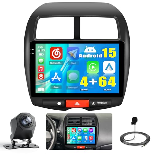 Hikity 4+64G Android Car Stereo for Mitsubishi Outlander Sport/RVR 2011-2017,