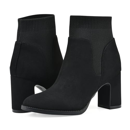WHITE MOUNTAIN Women's Grapery Block Heel Sock Bootie2