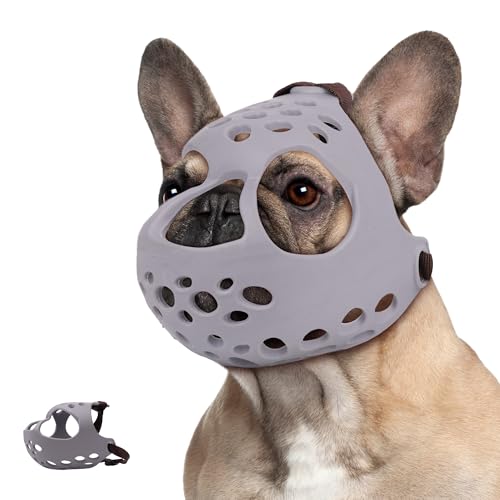Short Snout Dog Muzzle for French Bulldogs, Pugs & Flat-Faced Bre...