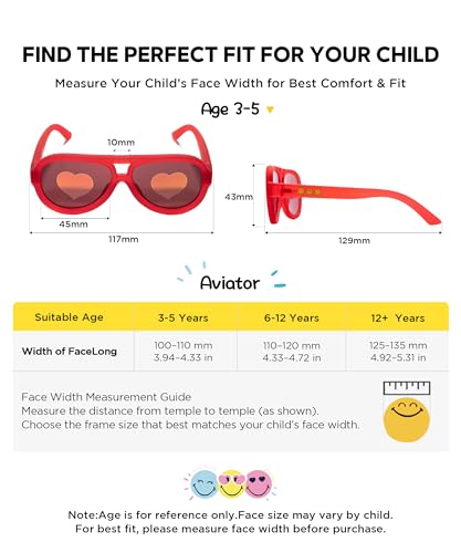 Image of SMILEYWORLD Teen Kids Sunglasses UV400 Protection Teenager Sunglasses, Fashion Shades for Boys Girls Age 12