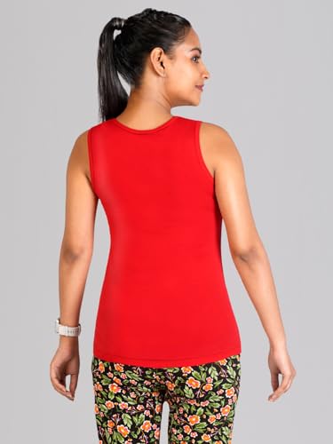 Image of Rupa Colors Playsure Solid 100% Combed Cotton Rib Fabric, Women's Standard Fit Tank Top, Sleeveless Pack of 1