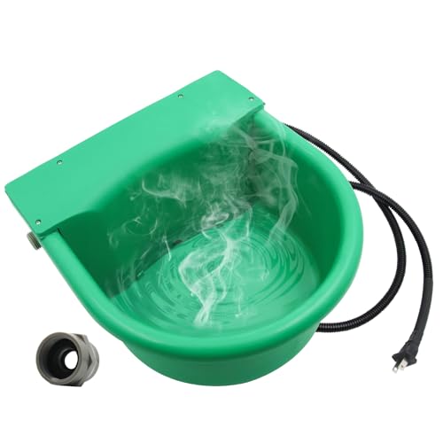 Automatic Heated Dog Bowl with Float Valve Anti Bite Heating for Livestock Dogs, Horses, Sheep, Pigs, Large Capacity Outdoor Winter Automatic Water Filling and Insulation Bowl (Blue, Size)