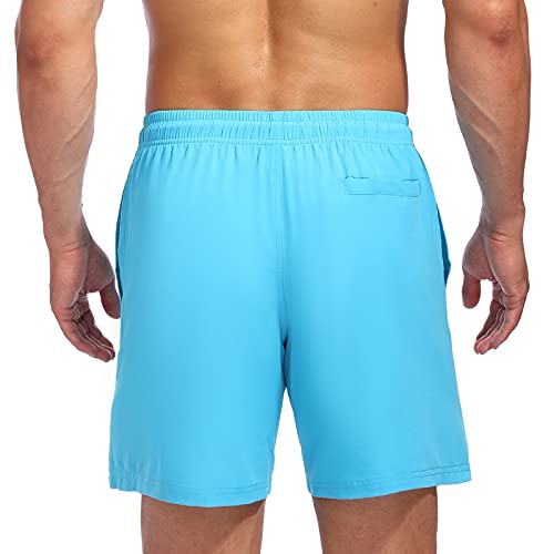Biwisy Mens Swim Trunks Quick Dry Beach Shorts Mesh Lining Swimwear Bathing Suits with Pockets2