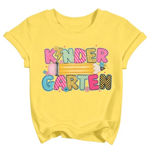 Image of First Day of Kindergarten Shirt Toddler First Day of School Tee Boy Girls I'm Ready for Kindergarten Tops