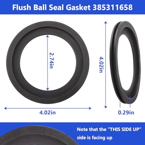 Image of 385311658 RV Toilet Seal Replacement for Dometic 300 /310 /320,Toilet Flush Ball Seal Gasket for Dometic RV Toilet Gaskets Premium High Sealing,2 Pack