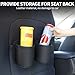Koongloong 2PCS Car Cup Holder Clip on Door Back Seat Extra Drink Holders Water Bottle Beverage Organizer PU Leather Large Black