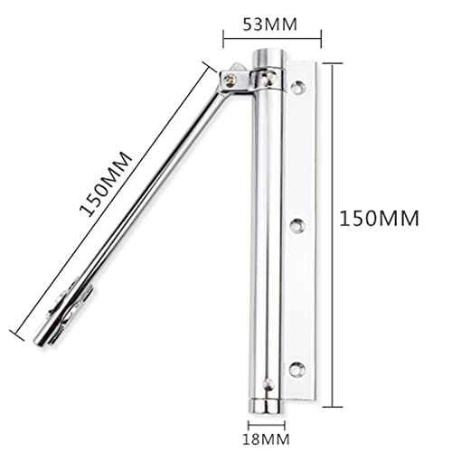 2pcs Stainless Steel Adjustable Automatic Door Closer, Surface Mounted, Spring Loaded for Residential,Commercial, Home - Image 2