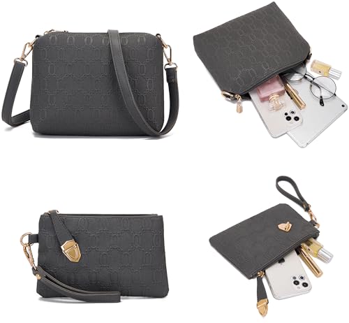 Purse for Women Fashion Medium Shoulder Bag Crossbody Handbag Set 4PCS — view 6