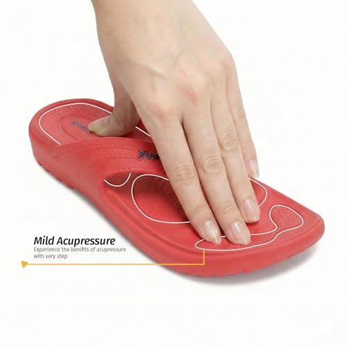Image of YOHO Drizzle Soft Slippers for Women, Mild Acupressure, Lightweight, Anti Skid & Slip, Diabetic Footwear for Woman, Home Wear Bathroom Chappal for ladies | Waterproof Monsoon & Rainy Footwear