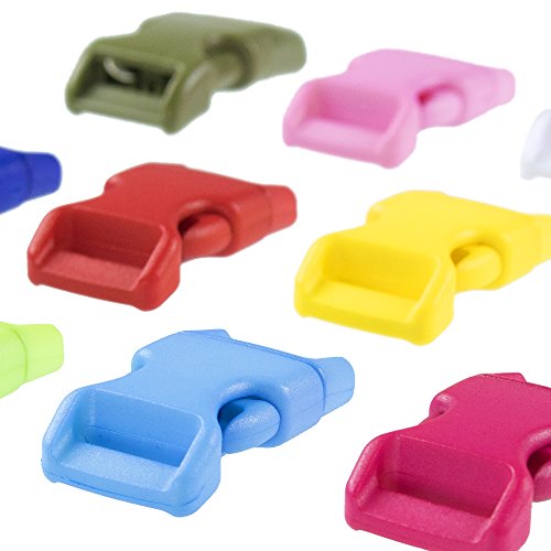 Craft County Colorful And Contoured 5/8 Inch Side Release Buckles - For Diy Crafting Bracelets, Lanyards, And Keychains (White, 25 Pack) #TOP3