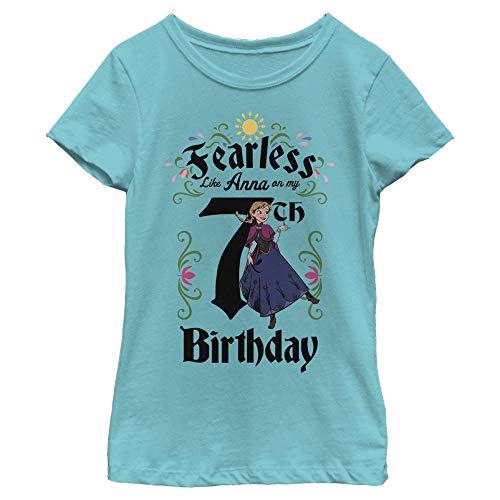 T-Shirt Anna Frozen Disney 7 Ans Fille Bleu Tahiti Vêtement Enfant XS