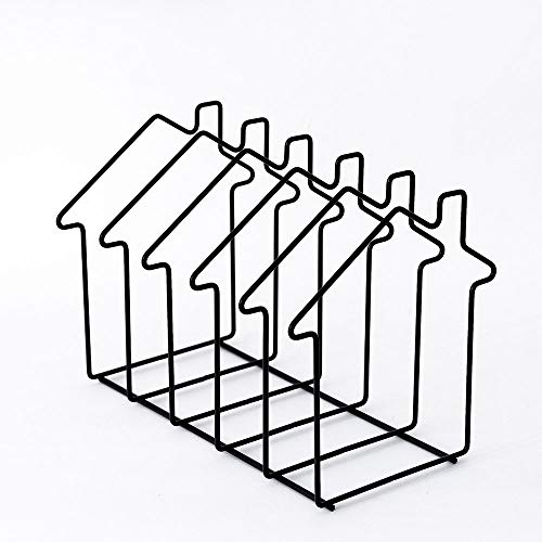 Bibliothèque nordique artisanale en fer forgé noir au design minimaliste haut de gamme