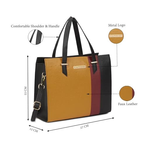 Image of Caprese Birdy Medium Satchel Bag for Women with Multiple Compartments, Adjustable & Detachable Strap | Versatile Shoulder, Crossbody & Handheld Bag for Work, Travel, and Everyday Use