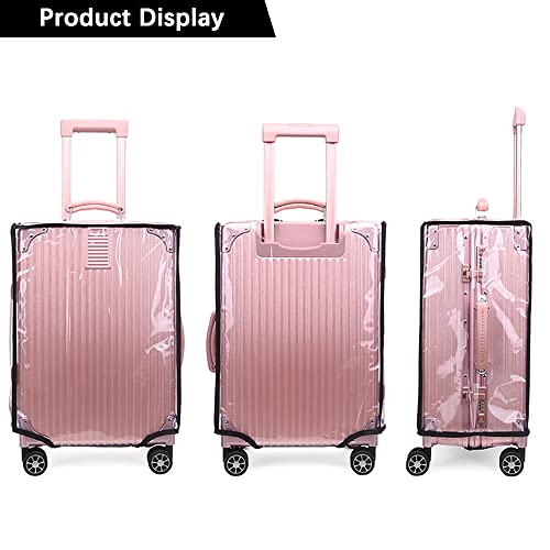 WCHOSOZH Luggage Cover, Clear Suitcase Cover Luggage Protector, Waterproof PVC Suitcase Cover for Wheeled Suitcases (24 inch)3