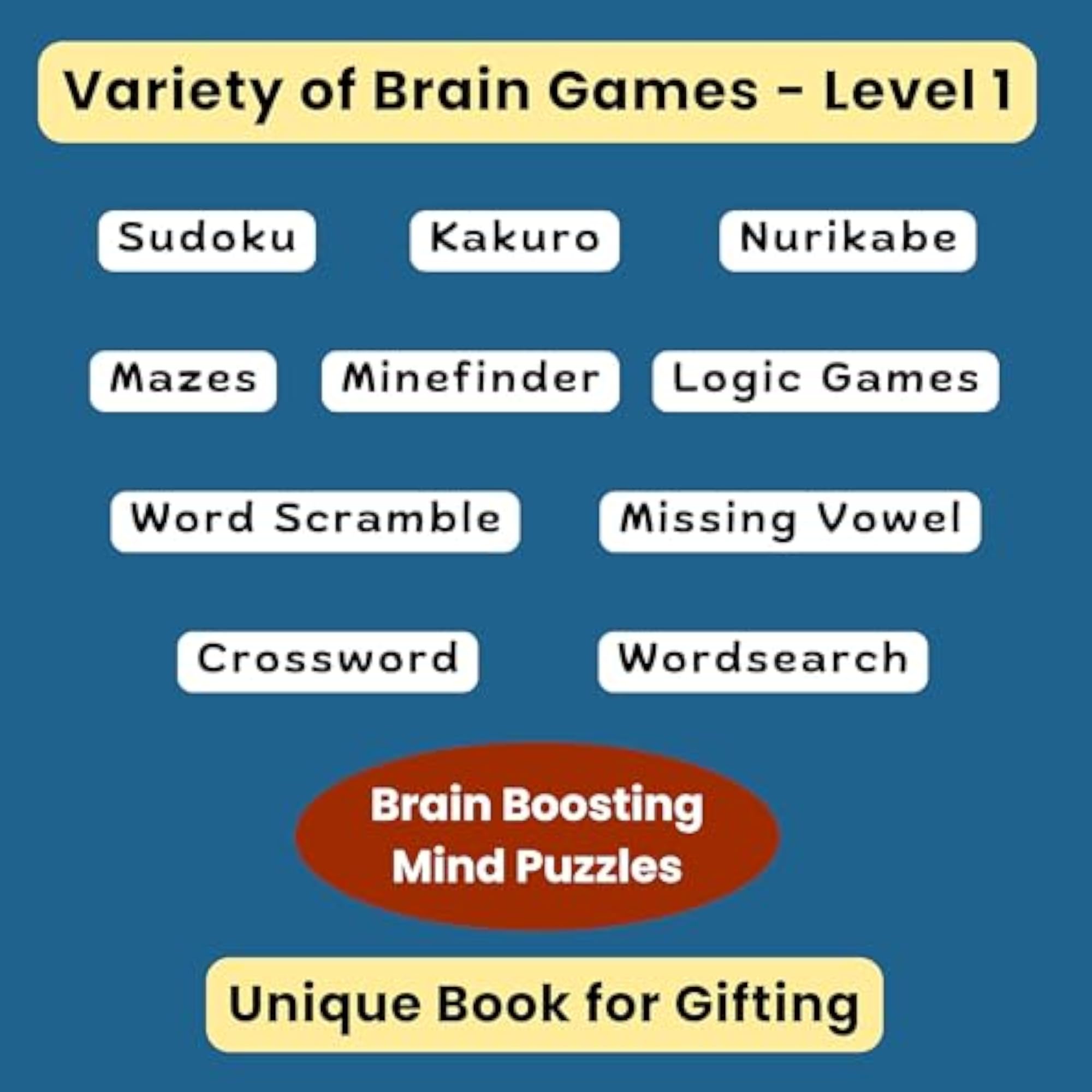 Brain Games for Creative Minds - Ultimate Puzzles Adults Level 1 Book