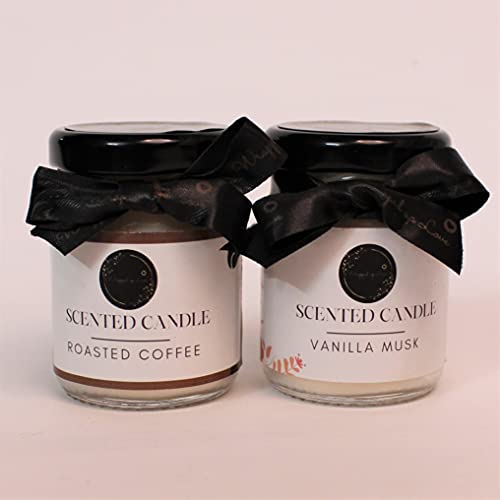 Image of Mini Soy Wax Scented Candles - Luxury Soy Wax Scented Candles, Long Burn Time, Black soot- Free Pack of 2 (Rakhi Gift)
